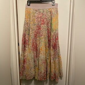 Floral Pleated Women's Skirt